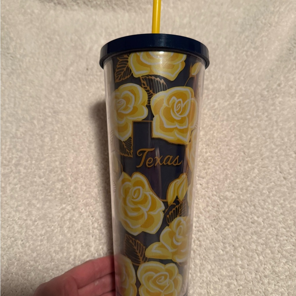 Starbucks Yellow Rose Tumbler with Straw